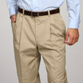 Austin Reed Men's Pleated Khaki Satin Twill Reflex Pants