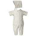 Cherubic Baby Boy's 2-piece Christening Coverall and Hat Set