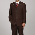 Ferrecci Men's Brown 6-button Suit