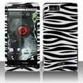 Motorola Droid X MB810 Black/ White Zebra Snap-on Protective Case Cover