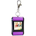 Purple Rounded Digital Photo Keychain