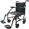 Drive Fly Lite Burgundy 19-inch Ultra Lightweight Transport Wheelchair