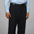 Austin Reed Men's Navy Pleated Dress Pants