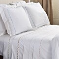 Scallop Embroidery 300 Thread Count Cotton Percale Duvet Cover Set