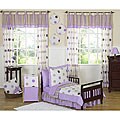 Purple/ Brown Modern Polka Dot 5-piece Toddler Girl's Bedding Set
