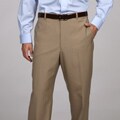 Austin Reed Men's Tan Flat-front Dress Pants