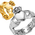 Stainless Steel Men's Celtic Eternity Claddagh Ring