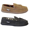 Muk Luks Men's Printed Berber Suede Moccasins