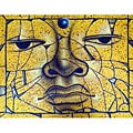 'Cracked Buddha Face' Original Canvas Art (Indonesia)