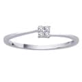Size 7, 10k White Gold 1/2ct TDW Diamond Fashion Ring 