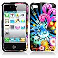 Neon Floral Apple iPhone 4 Protector Case