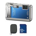 Olympus Stylus Tough 8010 14MP Blue Digital Camera 4GB KIT(Refurbished)