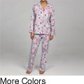 Leisureland Women's Space Monkey Flannel Pajamas Set