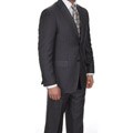 Ferrecci Men's Grey Pinstripe 2-button Slim Fit Suit