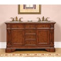 Silkroad Exclusive Fontana 60-inch Double Sink Bathroom Vanity