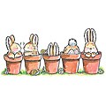 Penny Black 'Bunny Friends' Rubber Stamp