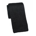 H. Luzzario & Co Men's Knit Silk Black Tie
