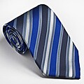 Platinum Ties Men's Blue Striped Tie