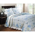 Coral Blue King-size Quilt Set