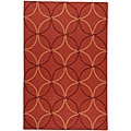 Hand-hooked Bliss Coral Indoor/Outdoor Moroccan Trellis Rug (8' x 10')
