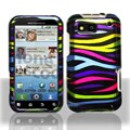 Motorola DEFY Rainbow Zebra Protector Case