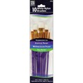 Loew-Cornell Durable White Nylon Detail Acrylic Brush Set (Pack of 10)