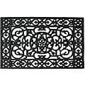 Renaissance Rectangle Square Grid Rubber Door Mat (22x34)