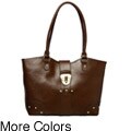 Etienne Aigner Corner Office Leather Tote Bag