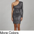 Issue New York Women's Glitter One-sleeve Cocktail Dress