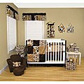 Trend Lab Brown Bubbles 6-piece Crib Bedding Set