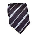 H. Luzzario & Co Men's Silk Purple Striped Tie