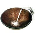 VIGO Russet Glass Vessel Sink and Faucet Set in Chrome