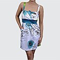 Wishes Women's Junior's Floral Sleeveless Banded Waist Dress