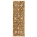 Hand-tufted Theni Brown Wool Rug (2'6 x 12')