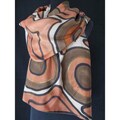 Silk Hand-painted Bubbles Scarf (India)