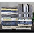 Egyptian Cotton Solid and Striped 6-piece Towel Set