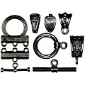 Midnight Garden Gunmetal Bails and Toggles
