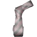 Dmitry Men's Silk Light Pink Striped Skinny Tie