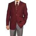 Ferrecci Men's Burgundy 2-button Blazer