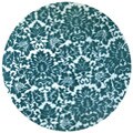 Hand-tufted Fenway Aqua Wool Rug (8' Round)