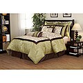 Savanna Green/ Brown 8-piece Comforter Set
