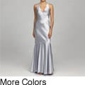 Issue New York Women's Deep V-back Trumpet-hem Evening Gown