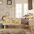 Simone White Twin-size Slatted Headboard Bed