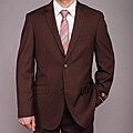 Giorgio Fiorelli Men's Brown 2-button Slim-fit Suit 