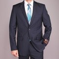 Giorgio Fiorelli Men's Navy Blue 2-button Slim-fit Suit