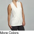 AnnaLee & Hope Women's Wrap-front Scoop Neck Sleeveless Top