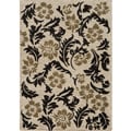 Dream Ivory Leaves Rug (5'3 x 7'6)