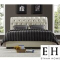 ETHAN HOME Castela Soft White Faux Leather King Bed