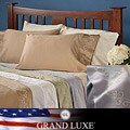 Grand Luxe Egyptian Cotton 500 Thread Count Scroll Queen-size Deep Pocket Sheet Set
