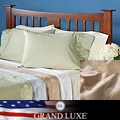 Grand Luxe Egyptian Cotton Sateen 300 Thread Count Swirl Twin-size Deep Pocket Sheet Set